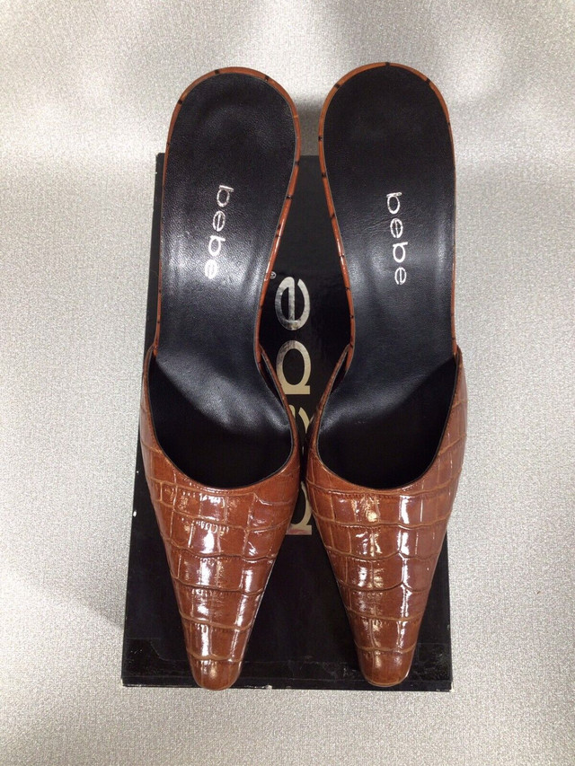 NEW in box brown leather Bebe mules in Women's - Shoes in Cambridge - Image 4