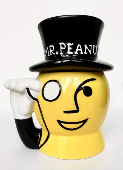 Vintage "Mr. Peanut" Ceramic Cookie Jar  Top Hat Lid -New!, View more