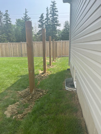 Post holes and footings