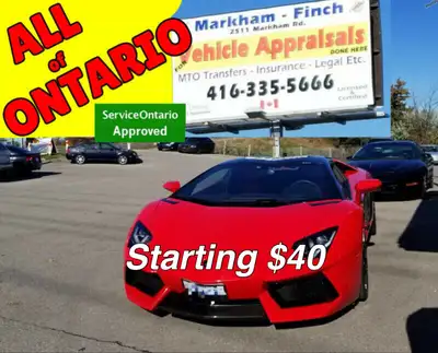 CERTIFIED CAR APPRAISALS & ON-LINE (416) 335-5666 MTO APPROVED, View more