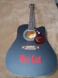 Autographed Meatloaf guitar