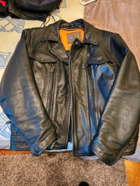 Leather Motorcycle Jacket MENS XL