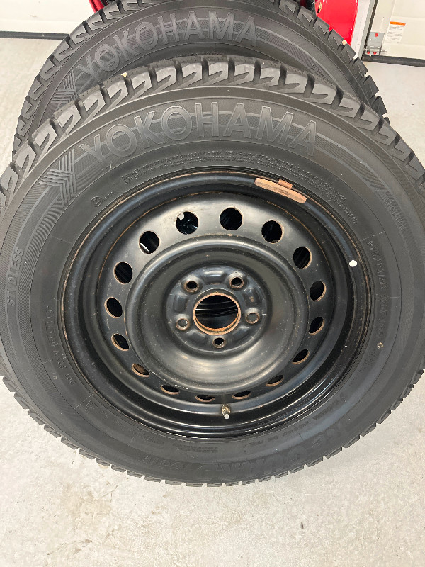 Yokohama ice guard winter tires on rims. 215/70R16, 5 bolt rims in Tires & Rims in Strathcona County