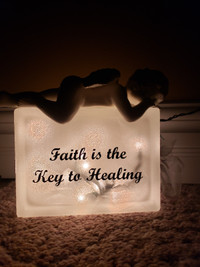 Light-up "Faith & Healing" Angel Statue