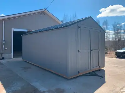 This shed has 2x6 pressure treated floor joists,5/8 tongue and groove plywood floor and smart panel...