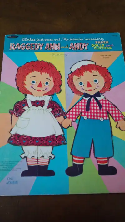 Raggedy Ann and Andy Paper Dolls and Clothes, 1966, View more
