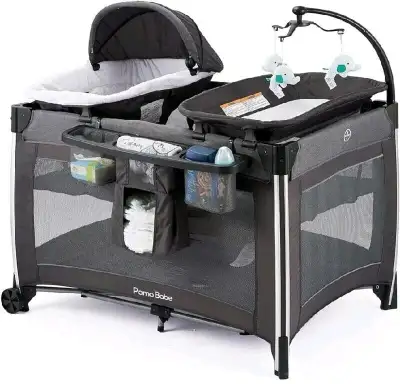 Pamo Babe 4 in 1 Portable Baby Crib Deluxe Nursery, View more