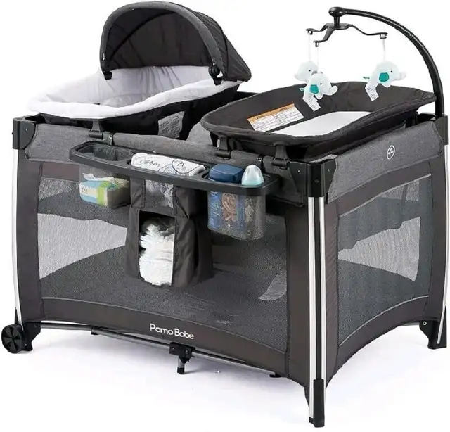 Pamo Babe 4 in 1 Portable Baby Crib Deluxe Nursery in Cribs in City of Toronto - Image 2
