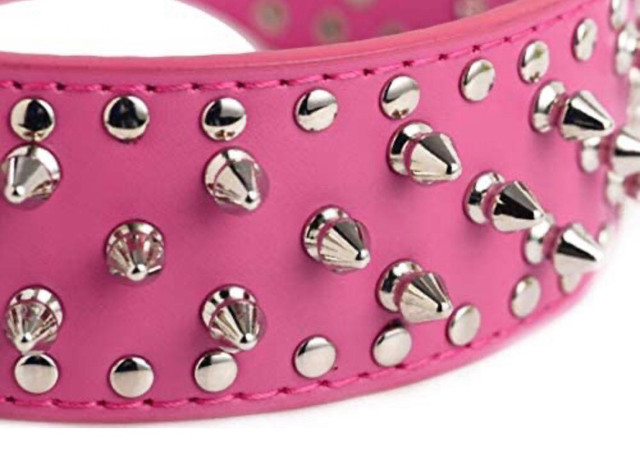 Faux Leather Spiked Studded Dog Collar (Camouflage, Small 15”-18 in Accessories in Saskatoon - Image 3