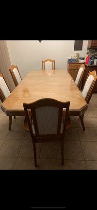 Solid Oak Dining Table Set