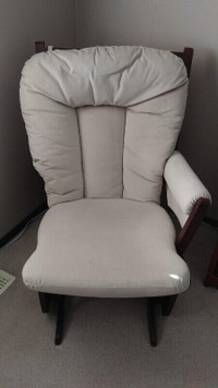 cream color glider -- missing one arm rest