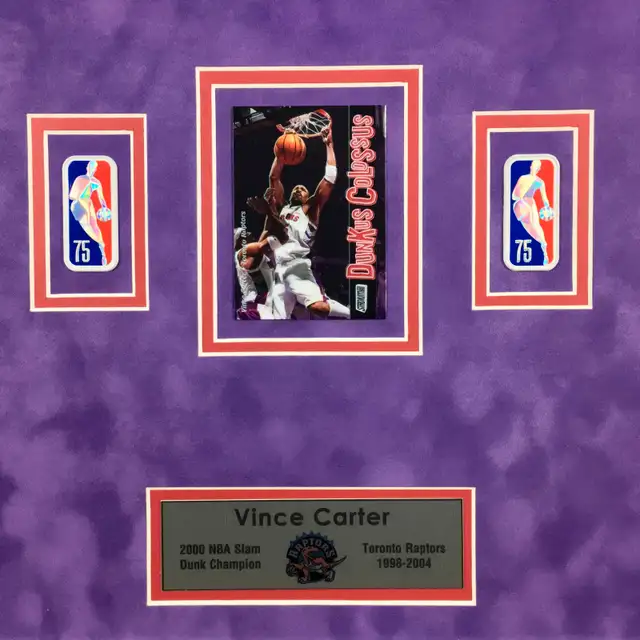 Toronto Raptors Vince Carter Signed Jersey Framed JSA63006660313603123