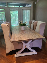 Reclaimed dining table w/ chairs