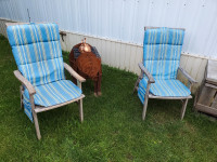 Teak recliner outdoor chairs multiple position long lasting $200