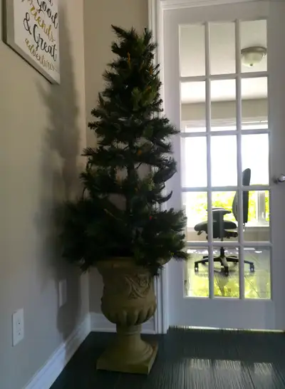 6 Feet Christmas Tree with Lights and Traditional Pot, View more
