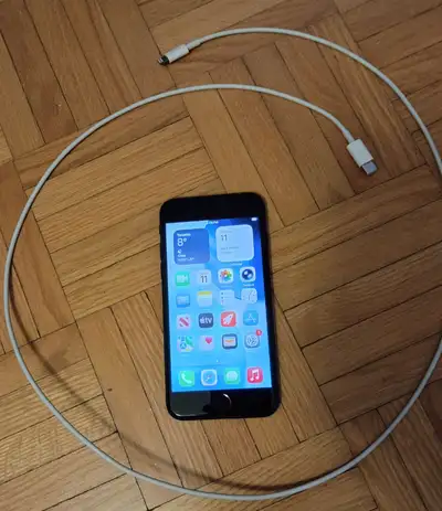 iPhone SE 2020 with Apple cable, View more