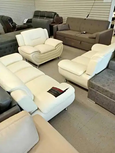 3piece sofa set leather quality brand new free home delivery , View more