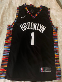 Nike James Harden Brooklyn Nets 13 Black Jean Michel Basquiat Jersey Size 52