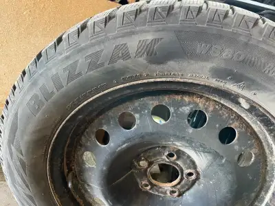 Selling rims size 17” 5 bolt 108mm. Winter tires might have one season left. Bridgestone Blizzacks....