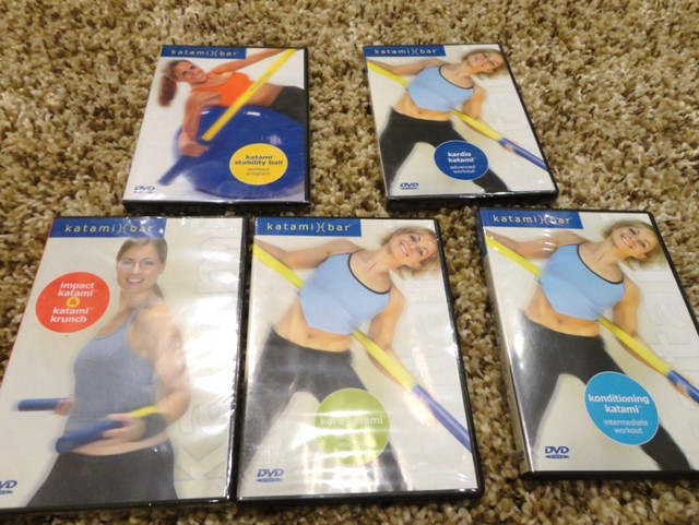 Exercise Katami Bar with 4 DVD Video Work Out Routines Like New in Exercise Equipment in Kitchener / Waterloo - Image 3