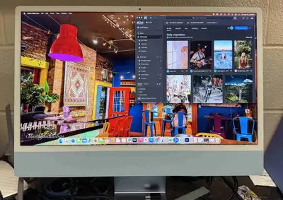 iMac M1 (Blue) - 256GB SSD | 8GB RAM | Includes Razer Keyboard & Logitech Mouse - Like New Selling m...