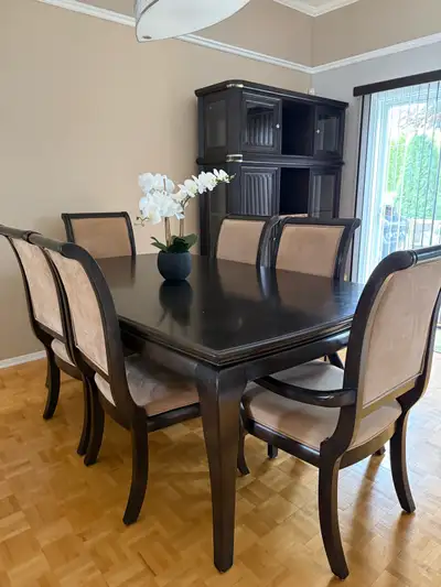 dinning set and buffet 6 chairs can sell the buffet and table se, View more