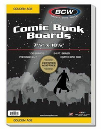 BCW COMIC … GOLDEN AGE … 100 BACKING BOARDS … 100/100 COMBO $42