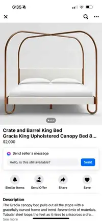 Crate and Barrel King Bed