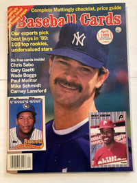 April 1989 Baseball Cards Magazine w/ 6 Card Insert