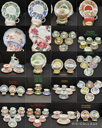Huge collection of vintage 1970s Bone China Royal Albert teacups