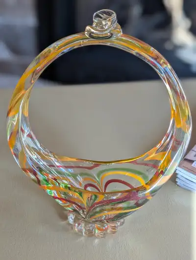 Mid Century Romanian Glass bowl/vase, View more