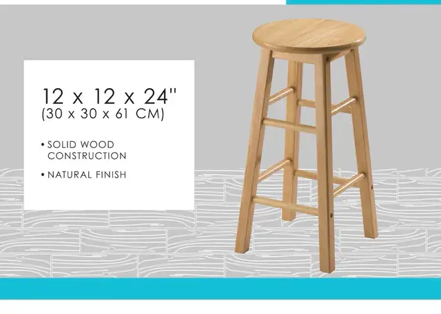 Bar stool wood new in Chairs & Recliners in City of Toronto - Image 5