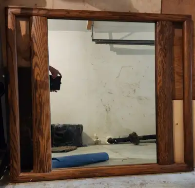 Oak framed mirror LARGE, View more