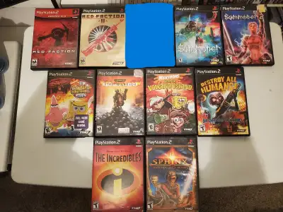 PS2 THQ Bundle SUMMONER RED FACTION SPONGEBOB WARHAMMER SPHINX, View more