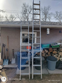 2 Aluminum extension ladders, 16' & 26'