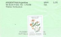 ARGENTINA. Timbre seul neuf FLEUR.