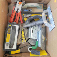 Assorted Tile tools & Grouts