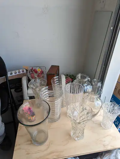 10. Vases  are heavier glass and two are plastic, View more