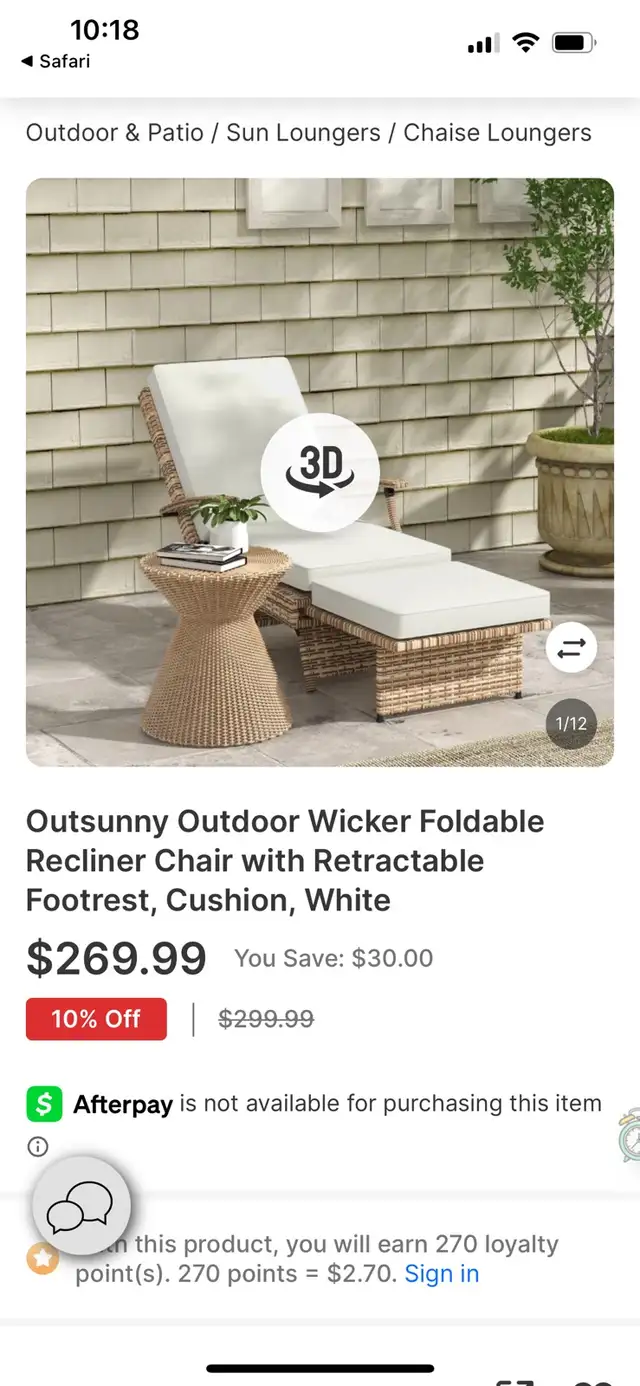 Outdoor Wicker Foldable Recliner Chair with Retractable Footrest in Patio & Garden Furniture in Markham / York Region - Image 3