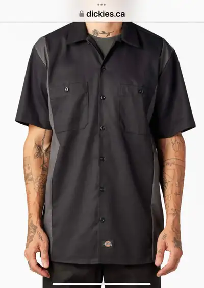 Dickies LS524BKCH Two-Tone Short Sleeve Work Shirt, View more