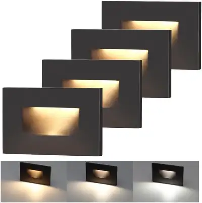 LED Step Lights Indoor Outdoor AC120V, Dimmable 3000K4000K5000K, View more