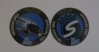King Cole LHJMQ Puck Coasters-Sea Dogs + Sagueneens Logos