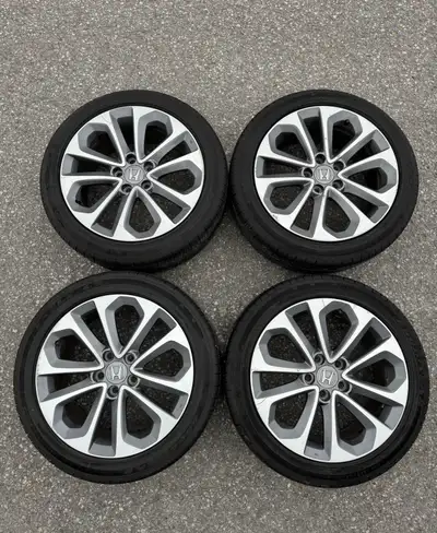 Original 2015 Honda Accord alloy rims in overall good shape, does have minor rash. 235/45/18 Goodyea...
