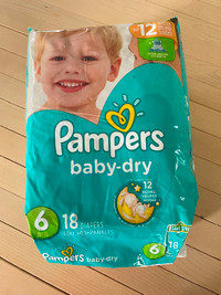 Couche  Pampers baby dry numéro 6