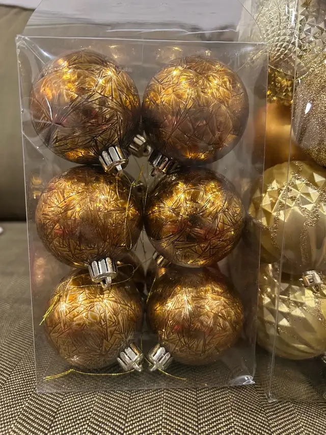 Complete set red and gold theme ornaments for Xmas tree62863272826627122