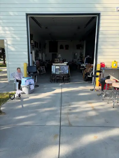 Garage sale Saturday and Sunday 9 to 3 at 64209 338 Ave East Foothills County on the way to the Sask...