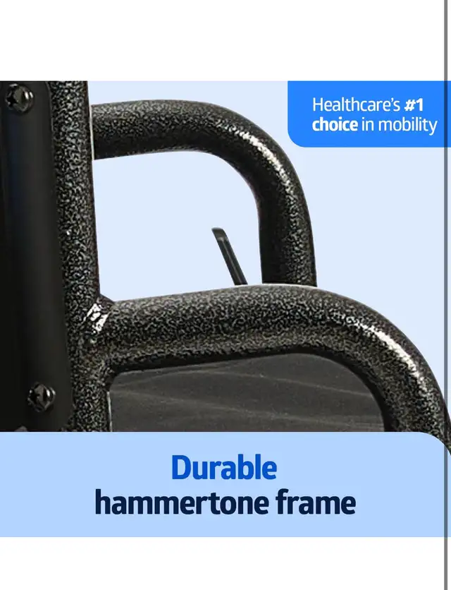 NewMEDLINE GUARDIAN K1 WHEELCHAIR 300LB CAP - BLACK K1166N2 in Health & Special Needs in Barrie - Image 3