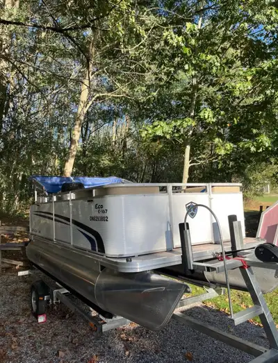 2022 armada eco 167. 16’ Comes with trailer and 55hp motor. There is no cover. Will be available to...