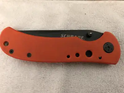 Schrade SCH1110 Liner Lock Folding Knife Orange (3.2" Black, View more