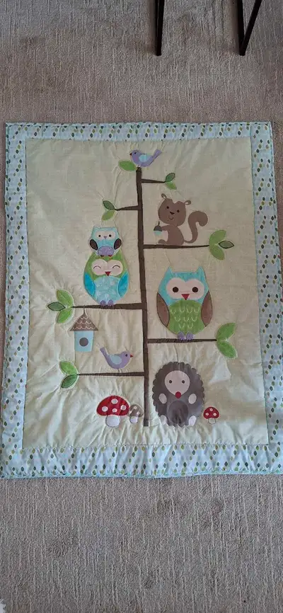 3 Piece Crib Bedding Set - Owls, View more